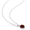 thumbnail image 3 of Everly Women's Garnet Sterling Silver Necklace, 3 of 5