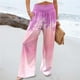 thumbnail image 1 of WILLBEST Pantalones Casuales de Mujer, Cintura Alta, Pierna Ancha, Elásticos, Estampados de Verano con Bolsillos para Salidas Diarias E Informales. Extra Grande, 1 of 4