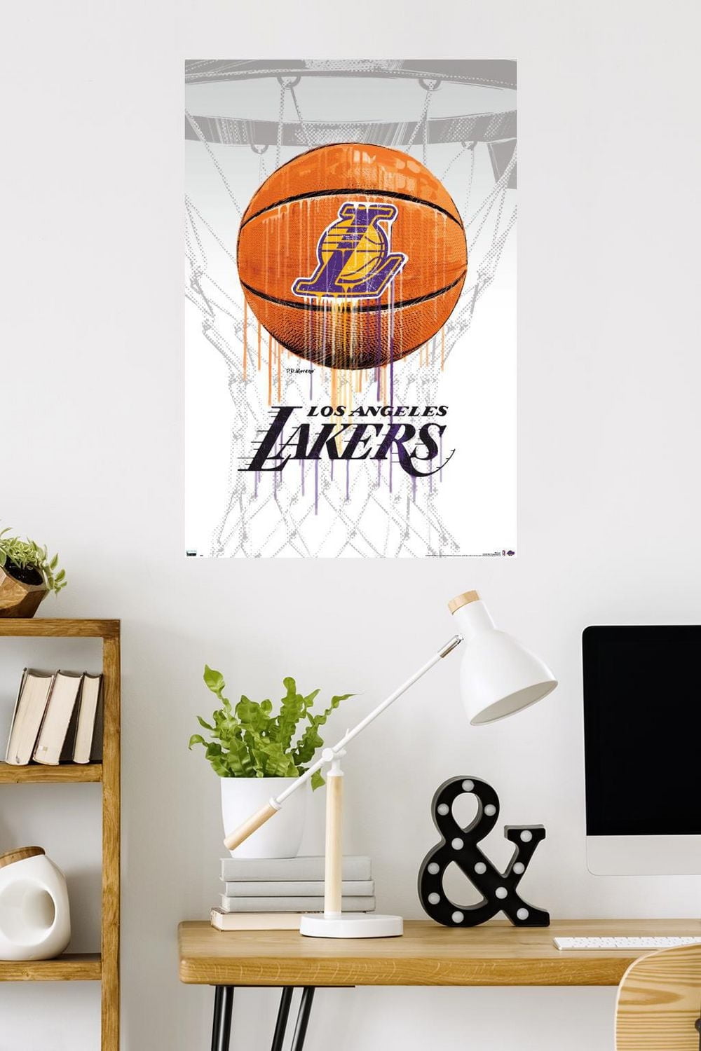 NBA Los Angeles Lakers - Drip Ball 20 Wall Poster, 22.375" x 34"