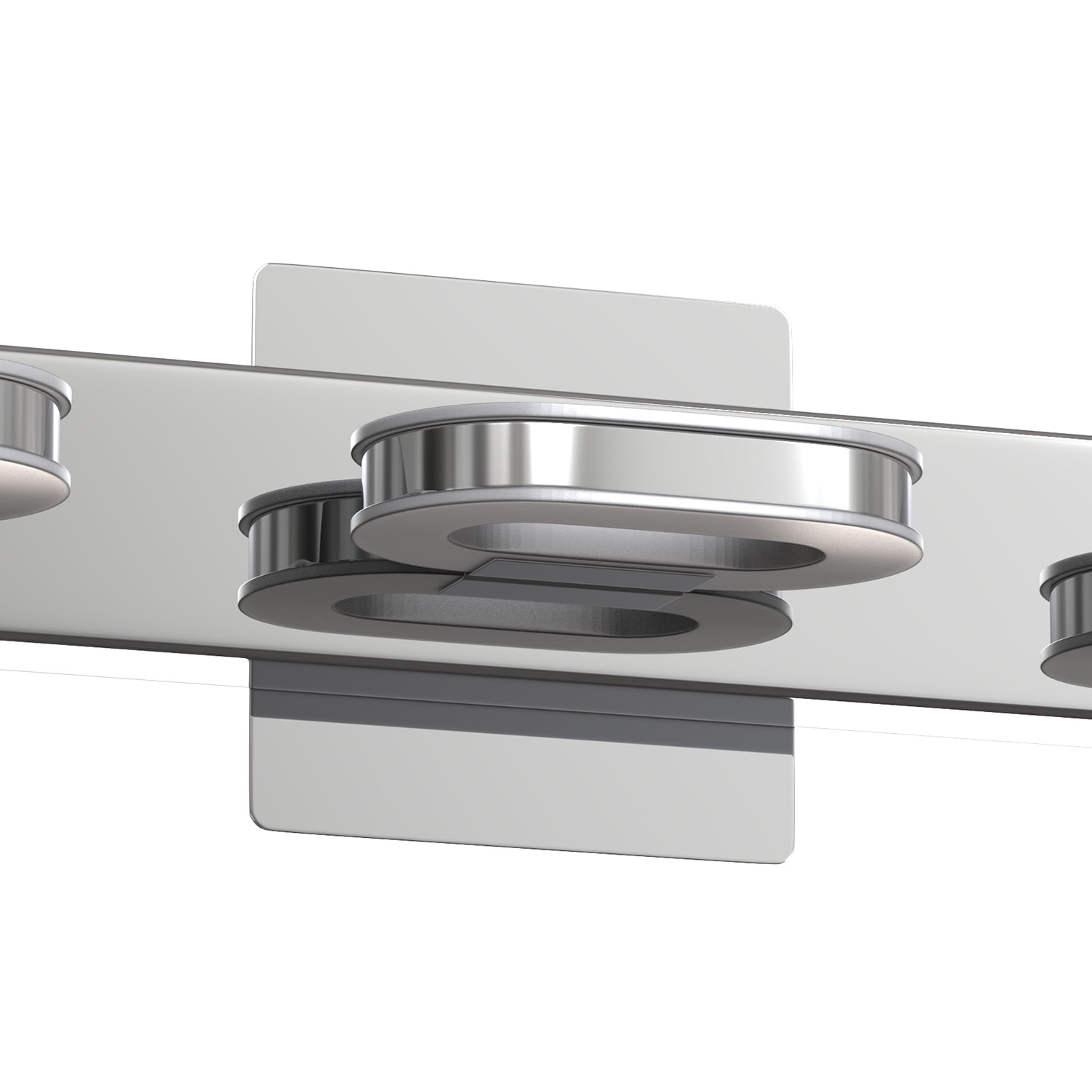 YANSUN 18.9" Chrome  Bathroom Light Fixture, 3-Light Vanity Mirror Light with Up/Down Lighting, 15W LED 6000K Daylight for Bathroom, Makeup Vanity