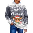 thumbnail image 2 of Merry Christmas Sweatshirt for Men Long Sleeve Crewneck Loose Casual Cute Reindeer Print Pullover Sweatshirts, 2 of 8