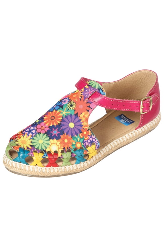 Mexican Artisanal Sandals Leather Fuchsia 603279
