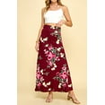thumbnail image 5 of Made by Johnny Women's Lightweight Floor Length Maxi Skirt XXXL WINE_FLORAL, 5 of 6