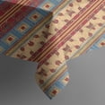 thumbnail image 4 of Red and Yellow Geometric Striped Pattern Rectangle Tablecloth 60"x102",Waterproof Polyester Rectangle Table Cloth, Wipeable Spillproof Polyester Tablecloth for Dining, Camping, Indoor and Outdoor, 4 of 6