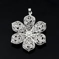 thumbnail image 2 of 2.30 CTW Natural Diamond Polki 3D Flower Valentines Day Gifts Pendant 925 Sterling Silver, 2 of 5