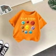 thumbnail image 2 of XEGLSBU Girls Tshirts 6-7 Years Cotton Kid Girls Cute Print Graphic Round Neck Short Sleeve Tee Summer Casual T Shirt Orange Size 5-6 Years, 2 of 4