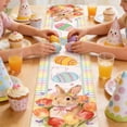 thumbnail image 4 of Homekingdee Easter Table Runner Placemats with Rabbits, Eggs and Floral Patterns - Multicolor Polyester Table Decor for Holiday Party, 4 of 6