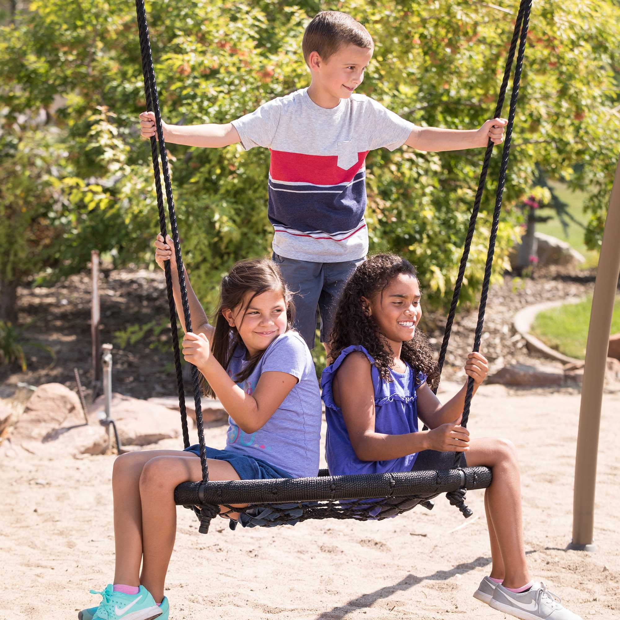 Lifetime Rope Spider Saucer Swing for Swing Sets in Black (90850)