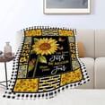 thumbnail image 3 of Christian Cross US American Flag Blanket Religious Decor Throw Blanket Jesus Faith Inspirational Blanket Gifts for Women Men Bedding Warm Soft Plush Fleece Flannel Blanket for Adults Kids 40"x50", 3 of 5