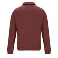 thumbnail image 5 of Miluxas Mens Quarter Zip Pullover Lightweight Sweater Casual Long Sleeve Half Zip Sweatshirt Wine, 5 of 6