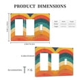 thumbnail image 3 of Vibrant Painting Colorful Waves Dynamic Switch Cover Decorative Wall Plate 3-Gang 2-Decor 1-Toggle Standard Size, 3 of 5