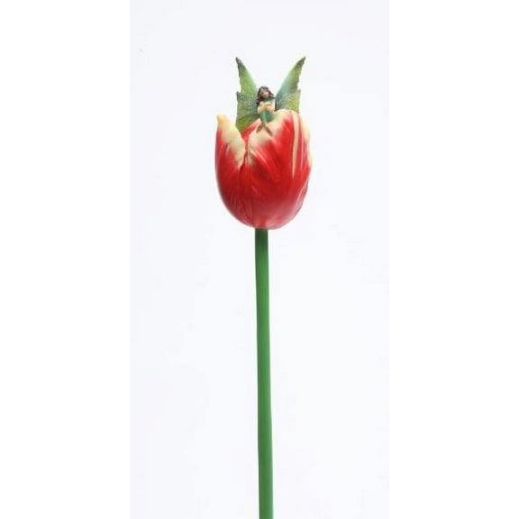 Tulip with Winged Fairy Flitty Statue Figurine in Window Gift Box