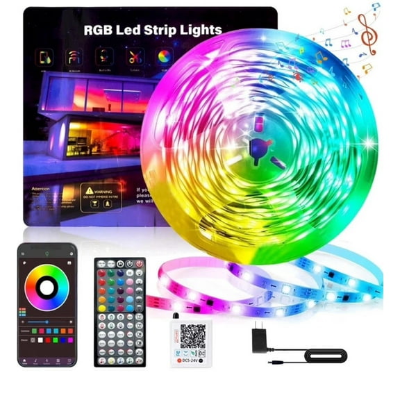 50 Ft LED Strip Lights, Smart Light with App Remote Control, RGB LED 1 ROLL 50ft