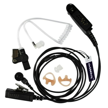 Motorola Gp328 abcGoodefg 3' 2_Wire Covert Acoustic Tube FBI Earpiece Headset Mic for Multi_PIN Motorola Two_Way Radio GP328 GP340 HT750 HT1 ()
