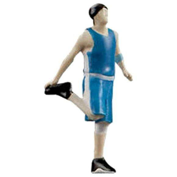 HILABEE 1/64 Basketball Player Doll Dollhouse People Action Figure Character Model Resin E