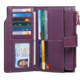thumbnail image 2 of Women Leather Wallets RFID Blocking Clutch Card Holder Ladies Purse with Zipper Pocket, 2 of 5