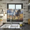 thumbnail image 5 of Ryvnso Horses on Field Half Curtains Sets Tier 2 Panels Short Curtain Rod Pocket 27"W x 36"L, 5 of 7