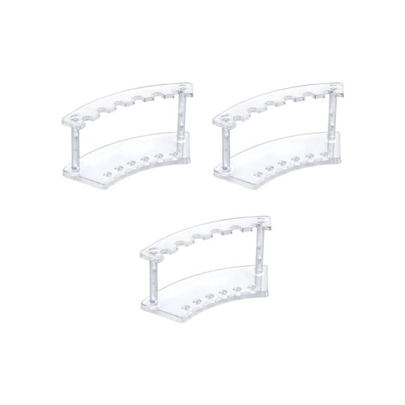 3 Pcs Acrylic Pen Display Stand, Holder Rack for Makeup Brushes, Art Pens, Writing Tools - Desktop Organizer for Office, Home