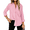 Pink, variant on Fantaslook Striped Button Down Shirts for Women Classic Long Sleeve Collared Office Work Blouses Tops