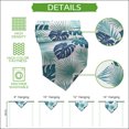 thumbnail image 5 of Teal Blue Palm Leaves Table Runner Linen Burlap Table Runner 72 Inches Long Tropical Botanical Summer Dresser Scarves for Kitchen Island Coffee Dining Room Party Wedding Banquet Holiday Decor 18"x72", 5 of 8