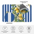 thumbnail image 3 of Blue Stripes Lemon Door Mat Indoor Outdoor, Spring Fruit Flowers Leaves Line Non Slip Welcome Mat with Rubber Backing, Absorbent Fabric Front Door Mats Entryway Rug for Home Patio Entrance 20"x31.5", 3 of 9