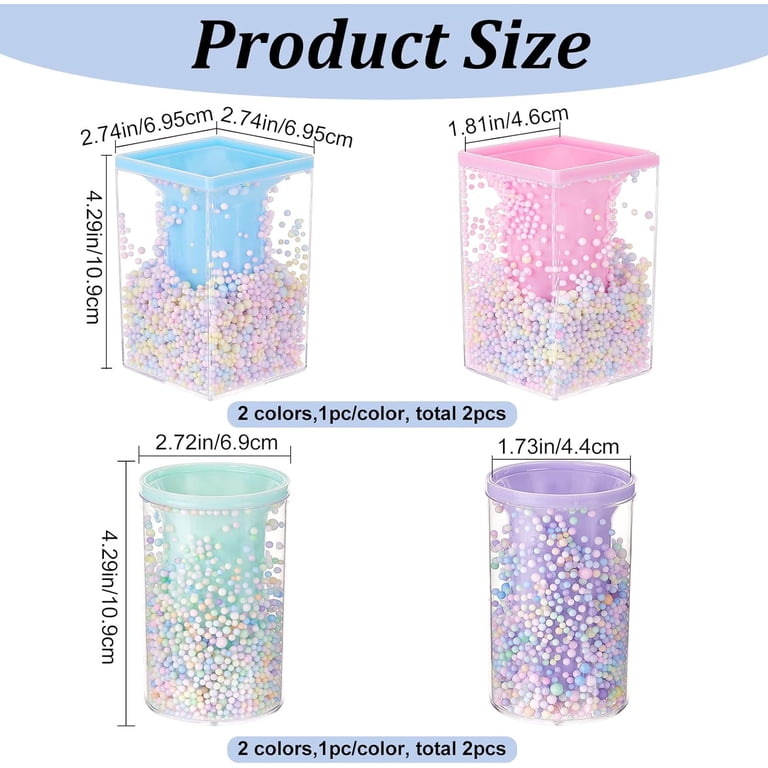 2 Pieces Cute Bubble Pen Holder - Pastel Purple Desktop Organizer For Pens, Makeup Brushes, Kawaii Gift