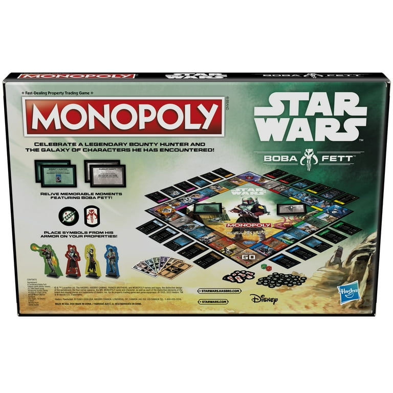 Monopoly: Star Wars Boba Fett Edition Board Game for Kids Ages 8
