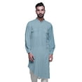thumbnail image 1 of Atasi Mandarin Collar Printed Rayon Traditional Kurta For Men Casual Shirt, 1 of 6