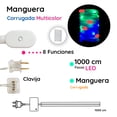 thumbnail image 3 of Manguera Decorativa Navideña Corrugada Blanca Luz LED Multicolor 3 m Importadora La Merced, 3 of 4