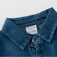 thumbnail image 6 of Paokuoon Kids Baby Boys Shirt Spring Fall Cotton Shirt Denim Long Sleeve Button Down Square Collar Dress Shirt for 2-7 Years, 6 of 9