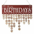 thumbnail image 2 of Wood Birthday Reminder Board Plaque plaque Sign Family DIY Calendar Home Decor, 2 of 6
