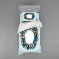 thumbnail image 2 of Ambesonne Christmas Bedding Set 4 Pcs, New Years Ornament, Queen, Multicolor, 2 of 3