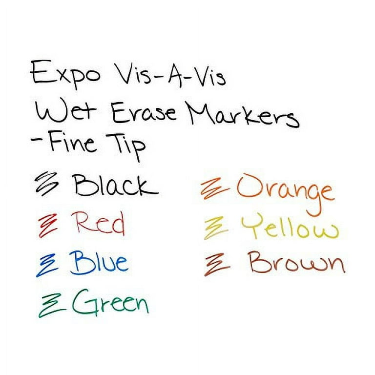 Expo® Vis-a-vis Fine Tip Black Wet Erase Markers