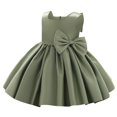 thumbnail image 2 of SUTENGDA Robe Tutu avec Nœud pour Filles, pour Enfants, Mariage, Anniversaire, Baptême, Formelle, 2 of 10