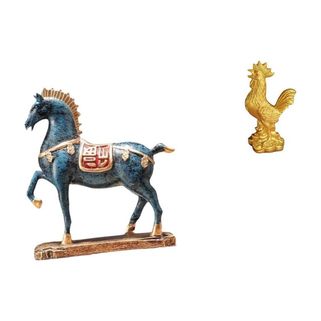 Figura de caballo,Figura de caballo Escultura animal coleccionable,Escultura de pollo,Escultura de pollo,decoración del hogar,figura de gallo,Figura decorativa de gallo,estatua de resina animal