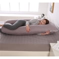 thumbnail image 3 of Almohada para embarazadas, almohada en forma de U desmontable y lavable, cojín grande, almohada de cintura, 3 of 6