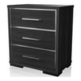 thumbnail image 3 of Furniture of America Henly Contemporary Wood 3-Drawer Nightstand in Warm Gray, 3 of 9