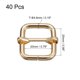 thumbnail image 2 of Deslizantes Hebillas, 40uds 20x25x4,8mm Metal Rectángulo Tri-deslizante Deslizamiento Hebilla Rodillo Pasador Hebilla Ajustador para Cinturón Bolso DIY Accesorios, Dorado Tono, 2 of 5