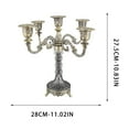 thumbnail image 3 of Foqnuq European Style Metal Candle Holder, Candlestick Taper Stand Vintage Electroplated Finish Romantic Wedding Centerpiece Table Dinner Decor, 3 of 7