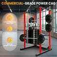 thumbnail image 7 of Adjustable Squat Stand Rack, 1200LB Squat Rack Power Cage  for Home & Garage Gym, with Weight Storage Rack and More Training Attachments, with Optional PullDown / Cable Crossover/Smith Machine System, 7 of 7