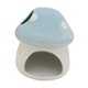 thumbnail image 3 of Casa de cerámica para hámster, cama multiusos para animales pequeños con forma de seta. Azul, 3 of 9