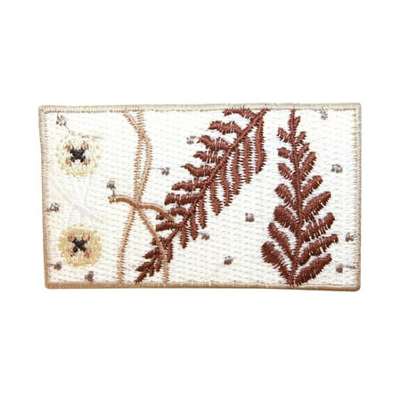 ID 7176 Leaf Nature Badge Patch Panel Design Tree Embroidered Iron On