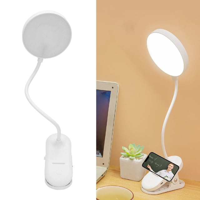 Luz De Escritorio Con Clip, Luz De Lectura LED Para El Cuidado De Los Ojos, Iluminación Integral Regulable De 3 Modos Para Estudiar