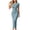 Light Blue, variant on NTACZA Summer Dresses for Women 2026 Casual Maxi Crew Neck Bodycon Slim Short Sleeve Party Size L