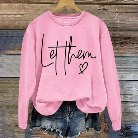 SIYUDAN Women'S Sweatshirt Long Sleeve Sweatshirt Women Pullover Pink Pullover Adult Sweatshirt for Woman Winter Women Clothes Teens Clothes