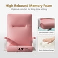 thumbnail image 4 of Ninecer Pink Desk Chair, High Back Leather Executive Office Chair for Girl and Women, Adjustable Height Computer Desk Chairs with Wheels and Arms, 4 of 7