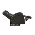 thumbnail image 3 of Rica 38 Inch Power Recliner Chair- Plush Brown Faux Leather- Foam Cushions, 3 of 6