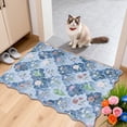 thumbnail image 5 of MJIAexp 2x3 Moroccan Floral Rugs for Entryway,Washable Kitchen Rugs Soft Rug, Non Slip Indoor Door Mat Stain Resistant Boho Small Rug Low-Pile Throw Rug for Bathroom Bedroom,Blue, 5 of 7