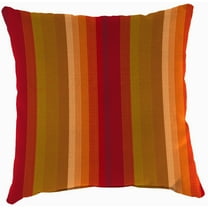 Jordan Manufacturing Sunbrella 16" x 16" Astoria Sunset Burgundy Stripe Square Outdoor Throw Pillow