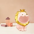 thumbnail image 2 of GUOOL Statue Figurines de Petit Lion en Résine Adorable Sculpture Bonbon Porte-Clés Rose, 2 of 8